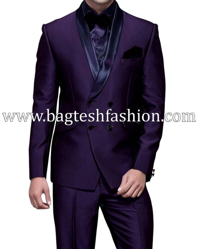 Double Breasted Purple Violet Tuxedo Suit
