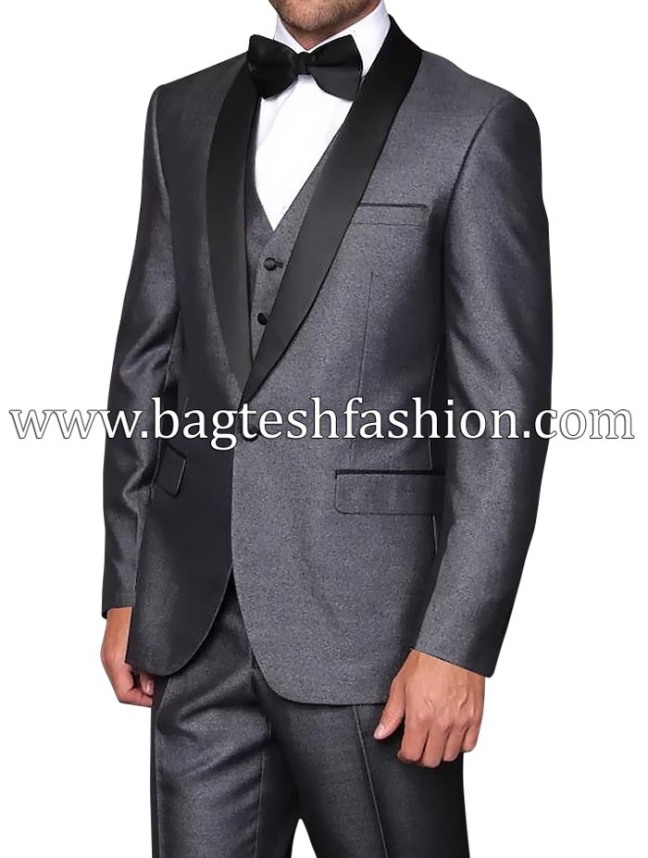 Sober Look Gray Tuxedo Suit