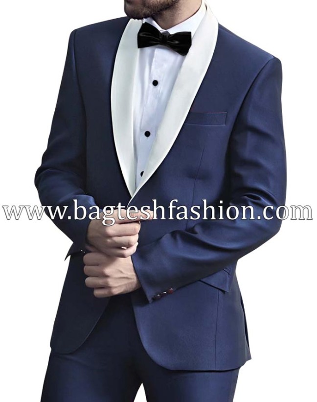 Tailored Fit Airforce Blue Tuxedo Suit
